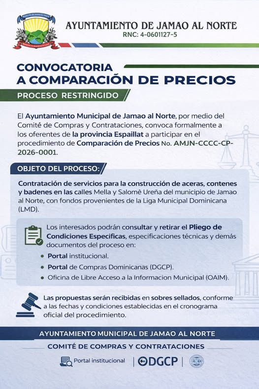 Convocatoria a comparación de precio