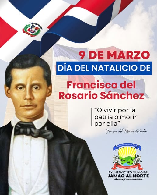 Hoy 9 de marzo se conmemora el 209 aniversario del natalicio de Francisco del Rosario Sánchez, una de las figuras más emblemáticas de la historia de la República Dominicana.  Nacido en 1817, Sánchez fue un abogado, político y líder independentista, reconocido como uno de los Padres de la Patria junto a Juan Pablo Duarte y Matías Ramón Mella.