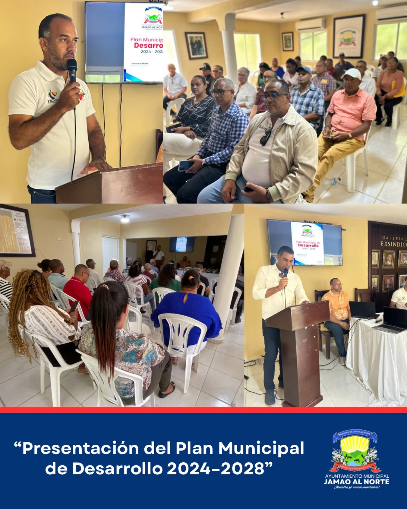 Presentación del Plan Municipal de Desarrollo 2024–2028 En el día de hoy, La Alcaldía de Jamao al Norte realizó la presentación oficial del Plan Municipal de Desarrollo 2024–2028, una herramienta estratégica que guiará las acciones y proyectos del municipio durante los próximos años. Este plan refleja el compromiso de nuestra gestión con el crecimiento sostenible, el fortalecimiento institucional y el bienestar de todos los ciudadanos, estableciendo prioridades claras para impulsar el desarrollo integral de Jamao al Norte.